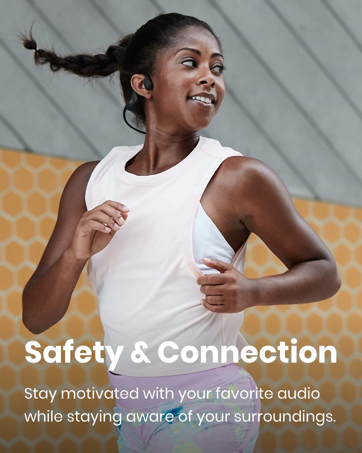 SHOKZ OpenRun Mini (AfterShokz Aeropex Mini) -Bone Conduction Open-Ear Bluetooth Sport Headphones - Waterproof Wireless Earphones for Workouts