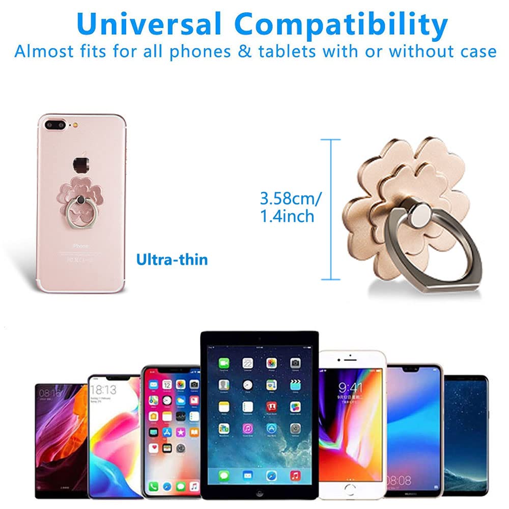Kinizuxi Phone Ring Stand Holder, 360 Degree Rotation Lovely Flower Phone Ring Holder Finger Grip Compatible with Various Mobile Phones,Tablet