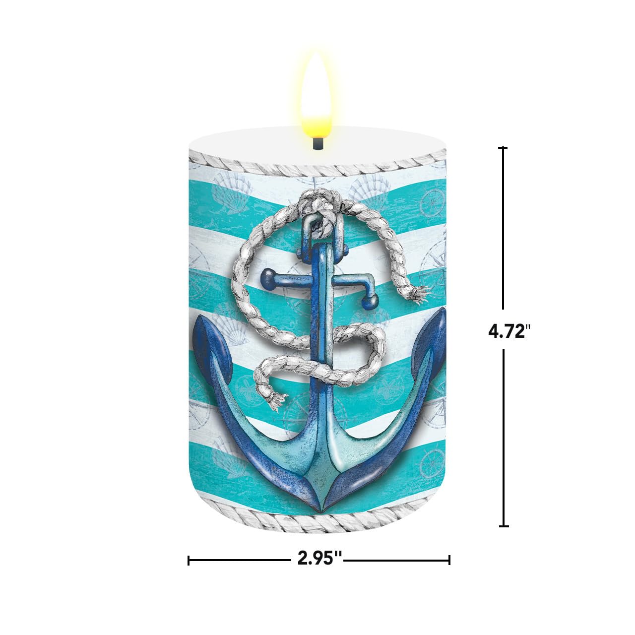 Briarwood Lane Everyday Flameless Candle 6x3 Welcome Anchor Flameless Candle with Timer for Everyday