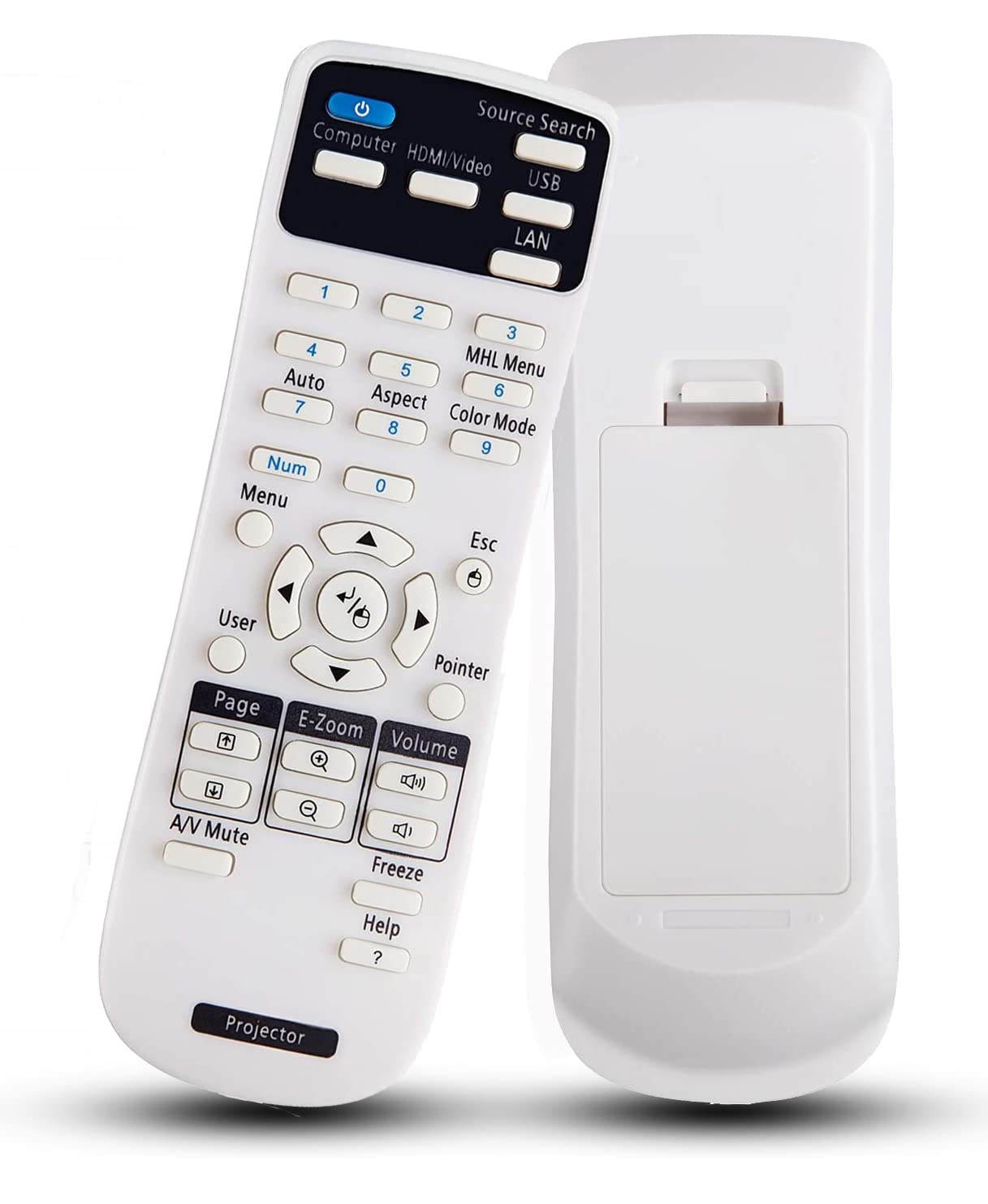 Universal Remote Control Replacement for Epson Home Cinema 8350 2150 2100 2000 2250 3020 Powerlite 93 485W 525W 5535U EB EX EX5280 EX3212 VS H