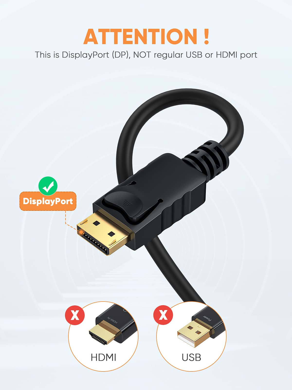CableCreation Displayport to VGA Cable 6FT, Displayport to VGA Adapter Gold Plated 1080P@60Hz, Standard DP Male to VGA Male Cable, Compatible