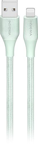 Insignia - 10' Lightning to USB Charge-and-Sync Cable - Green