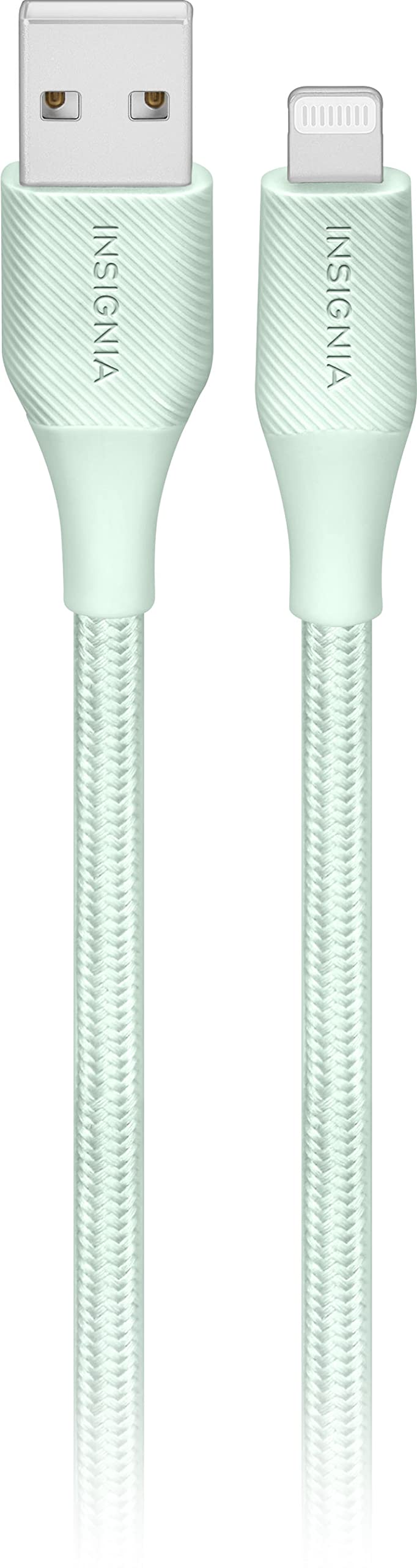 Insignia - 10' Lightning to USB Charge-and-Sync Cable - Green