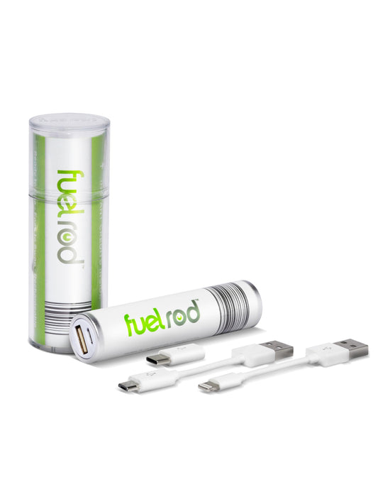 FuelRod Portable Charger Kit - Pack of 2 - Includes All Cables & Adapters Compatible with All Tablets & Smart Phones, Rechargeable Backup Power Bank