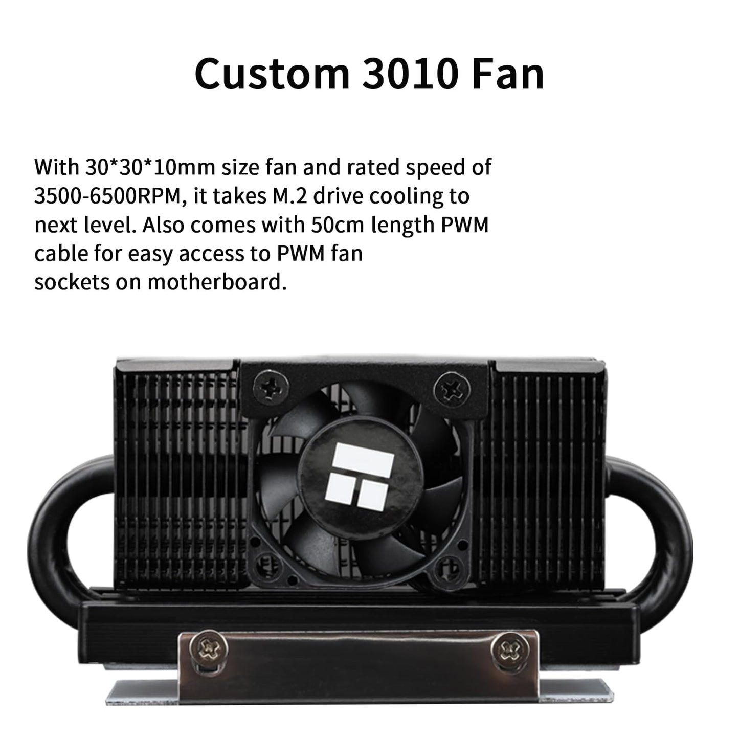 Thermalright HR10 2280 PRO Black SSD Cooler,2280 SSD Heatsink Cooling,Double-Sided Heat Sink,3500-6500RPM High Speed, 4 Copper Heat Pipes,Desktop High
