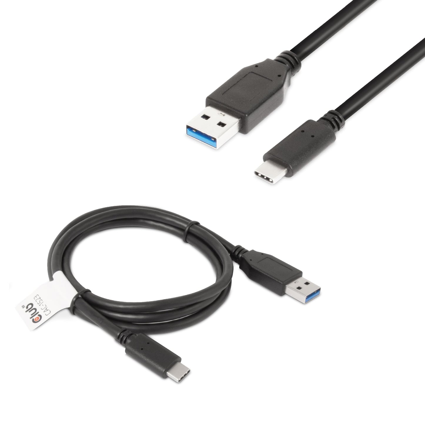 Club3D CAC-1523 USB 3.1 Type-C to USB Type-A Cable, Black