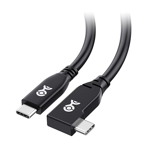 Cable Matters 40Gbps Right Angle USB 4 Cable 6.6 ft, Supports Up to [8K@60Hz / 4K@240Hz Video, 240W Charging, 40Gbps Data Transfer] USB4 Cable Right