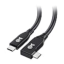 Cable Matters 40Gbps Right Angle USB 4 Cable 6.6 ft, Supports Up to [8K@60Hz / 4K@240Hz Video, 240W Charging, 40Gbps Data Transfer] USB4 Cable Right