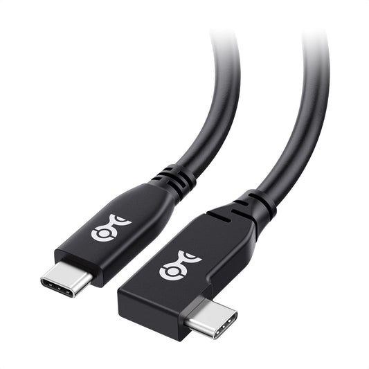 Cable Matters 40Gbps Right Angle USB 4 Cable 6.6 ft, Supports Up to [8K@60Hz / 4K@240Hz Video, 240W Charging, 40Gbps Data Transfer] USB4 Cable Right