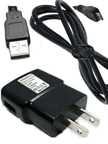 KHOI1971 ® Wall Home House Battery Charger AC Power Adapter USB Cable Cord Compatible with Nikon Coolpix S01 S02 Digital Camera