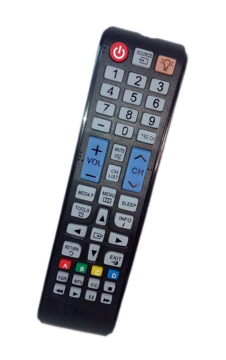 Replaced Remote Control Compatible for Samsung PN60E530A3FXZA T28D310NH PN60F5300BFXZA UN32EH4050FXZA UN46EH5000 UN60EH6000 LED HDTV Plasma TV