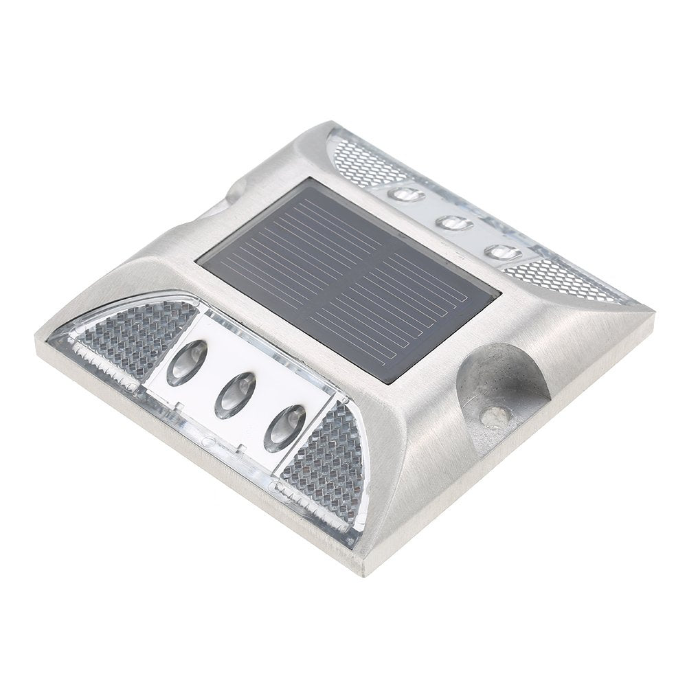 CST Lighting Aluminum Solar 6-LED Deck Dock Lights Step Road Path Lamp Waterproof Security Warning Driveway for Outdoor Fence Pool Patio Yard Home