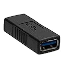 Cmple - USB Adapter Coupler USB 3.0 Female to Female Straight Bridge Type-A Jack to Jack Extension Connector Converter SuperSpeed 5 Gbps Data…