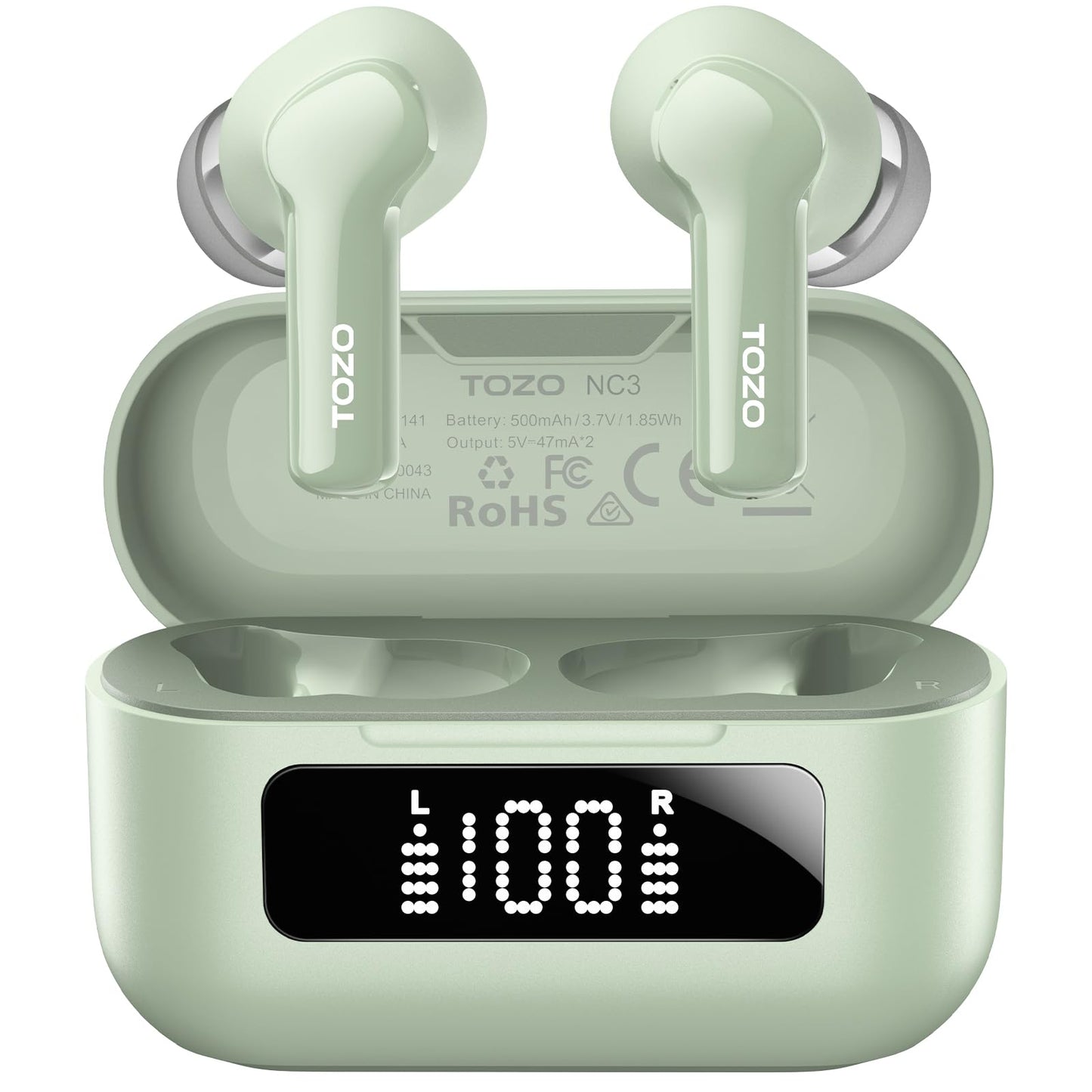 TOZO Hybrid Active Noise Cancelling in Ear Wireless Earbuds, 68H Playtime