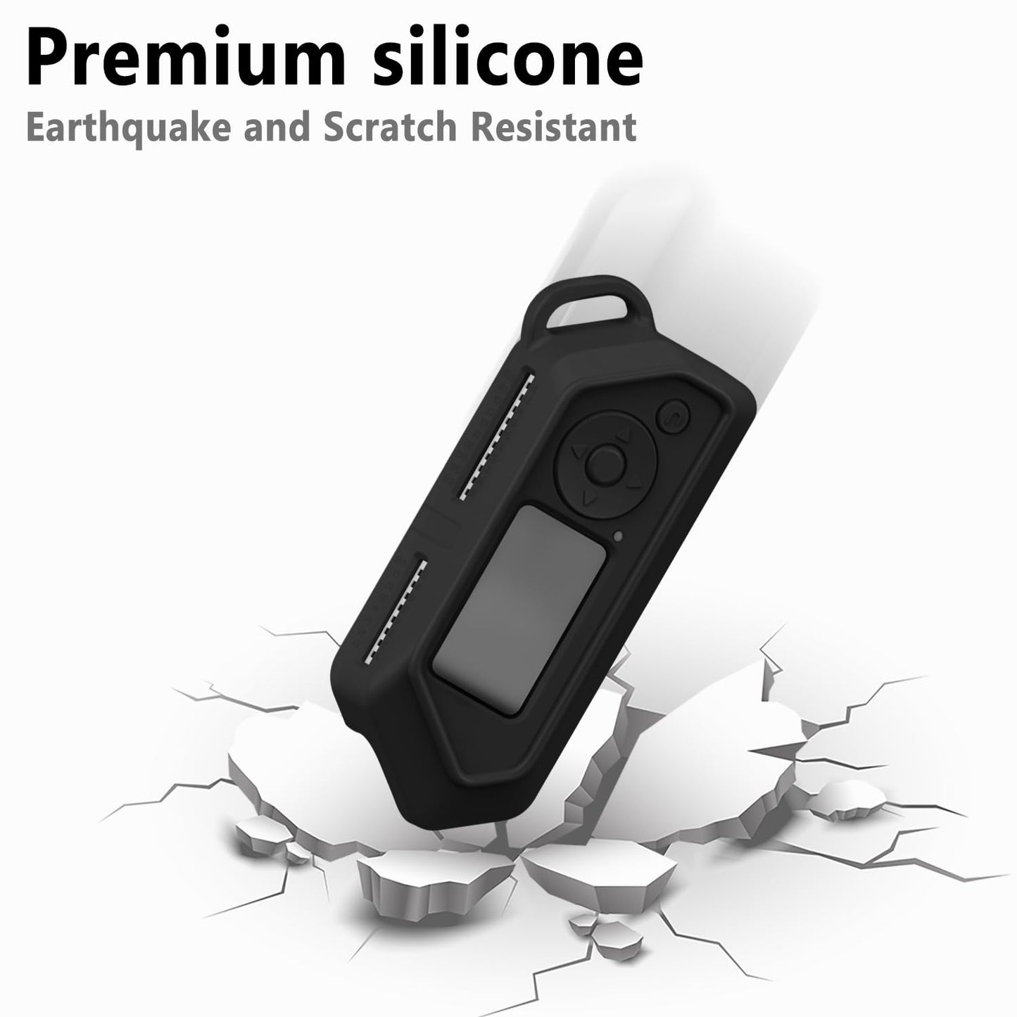 Geiomoo Silicone Case for Flipper Zero, Soft Flexible Scratch Resistant Protective Cover with Carabiner (Black)