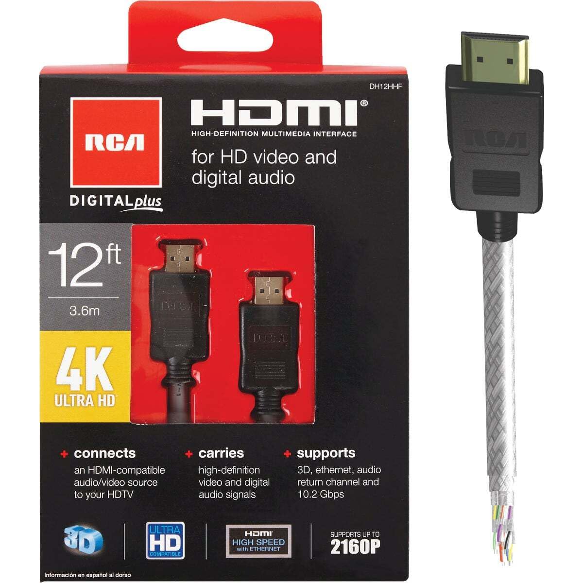 RCA 12 FT HDMI to HDMI Cable DH12HH