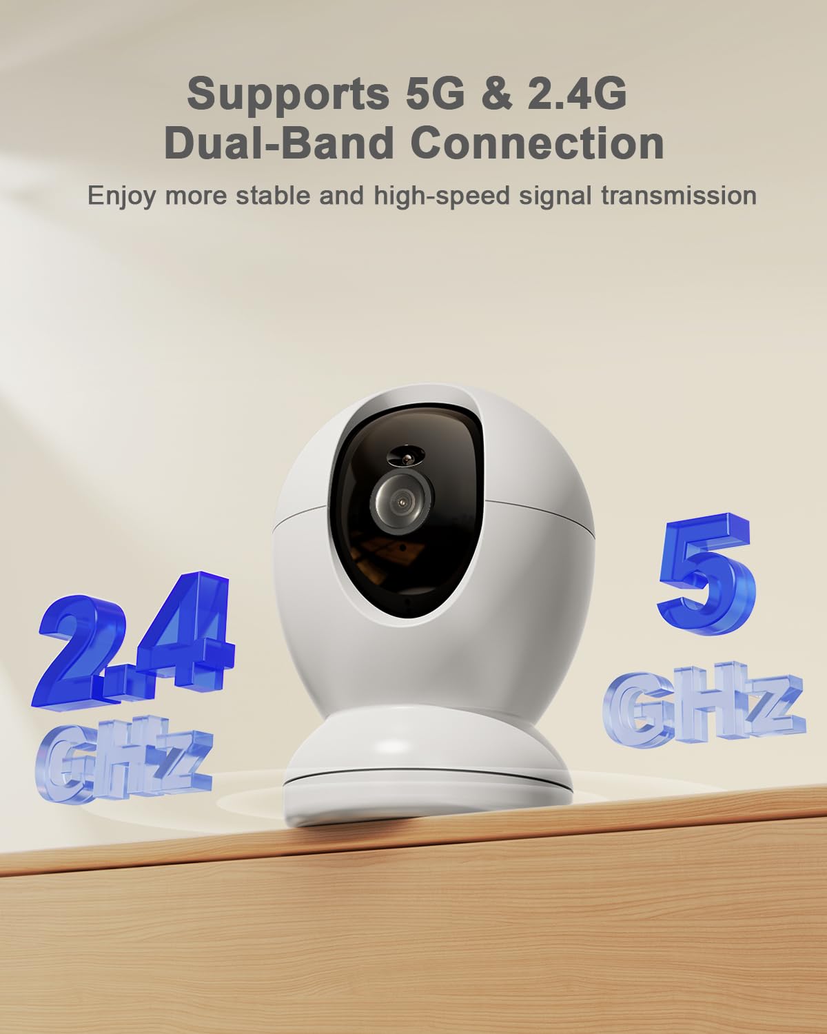 usogood 2.5K Indoor Camera for Home Security, 360° Security Camera Indoor, Baby/Pet Camera with Phone App, Support 5G/2.4Ghz WiFi, Auto Motion