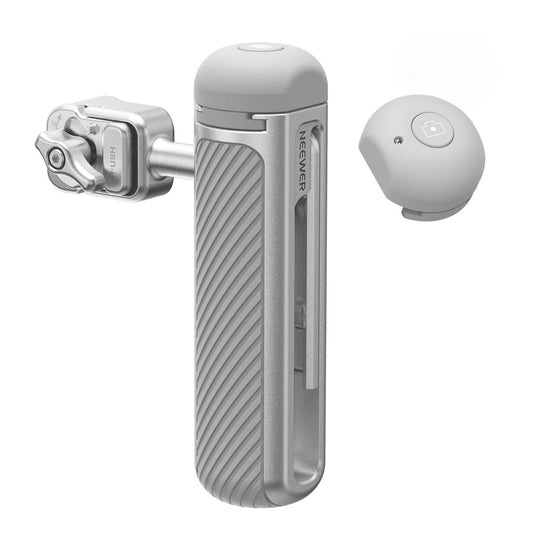 NEEWER Quick Release Side Handle with Detachable Bluetooth Shutter, Anti Off Cold Shoe, 360° Rotation, Compatible with iPhone 16 Pro 16 Pro Max S25