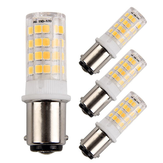 4PCS BA15D led bulb 120V Double Contact Bayonet base 5 Watt Warm White 3000K for Sewing Machine Lamp, Non-dimmable
