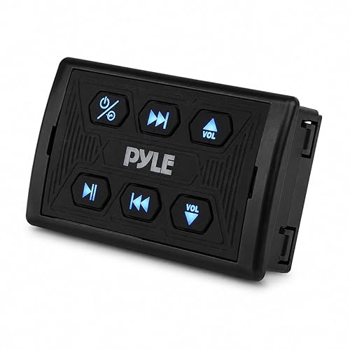 Pyle Marine Bluetooth Receiver and Audio Controller Kit, Wireless Bluetooth Adapter for Stereo with IPX6 Mic, AUX/USB Input, Audio Transmitter