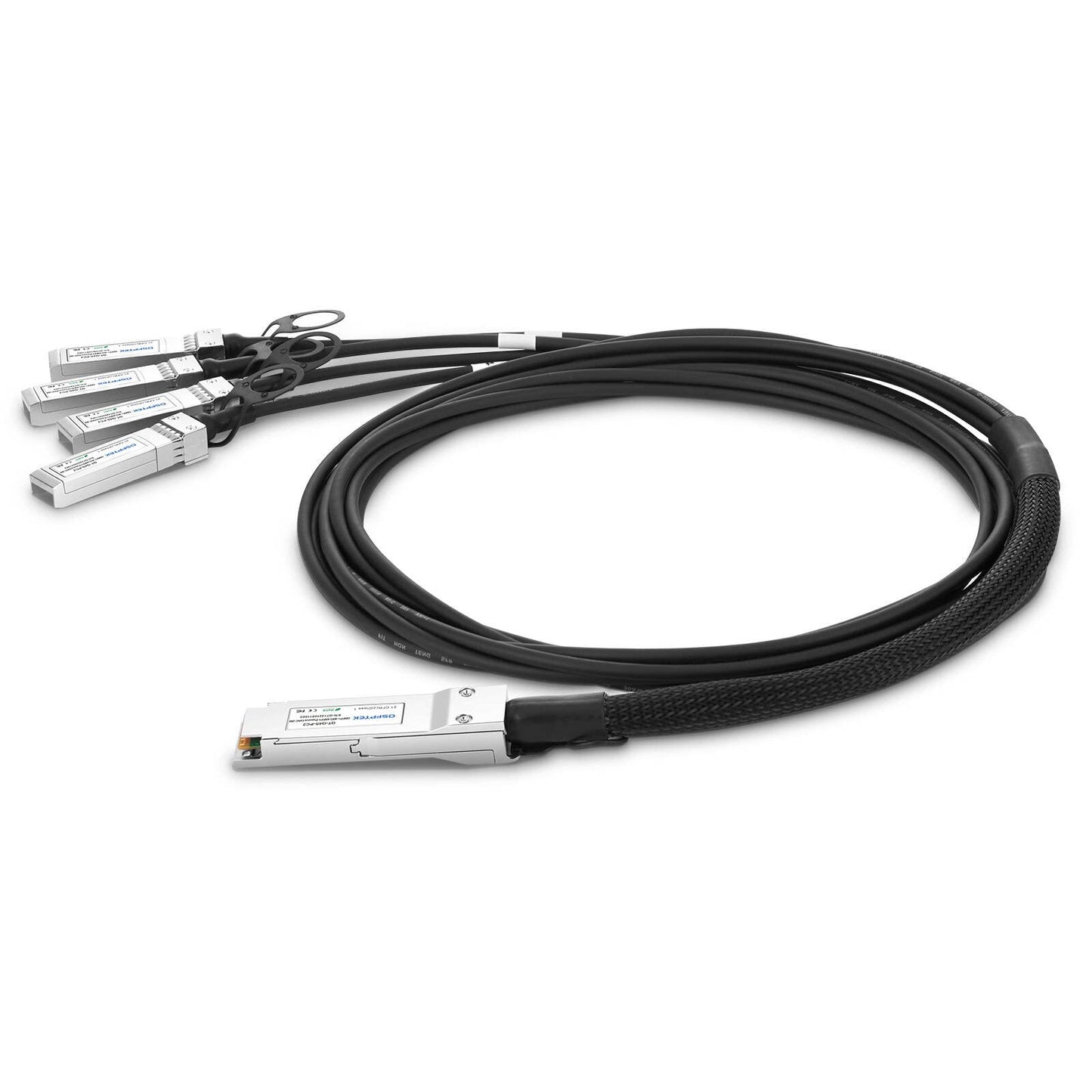 1m (3.3ft) 40G QSFP+ to 4xSFP+ Breakout Twinax Cable, 40GBASE-CR4 QSFP to SFP Passive Direct Attach Copper Cable Cable for QSFP-4SFP10G-CU1M