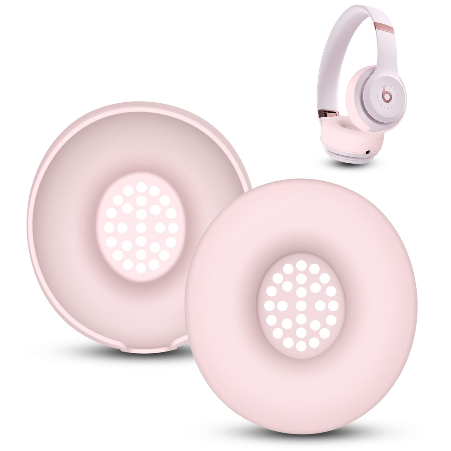 Silicone Case Compatible with Beats Solo 4, Ear Pads Cover Protector Headband Cover, Anti-Scratch, Washable Protective Earpad Covers for Beats Solo 4