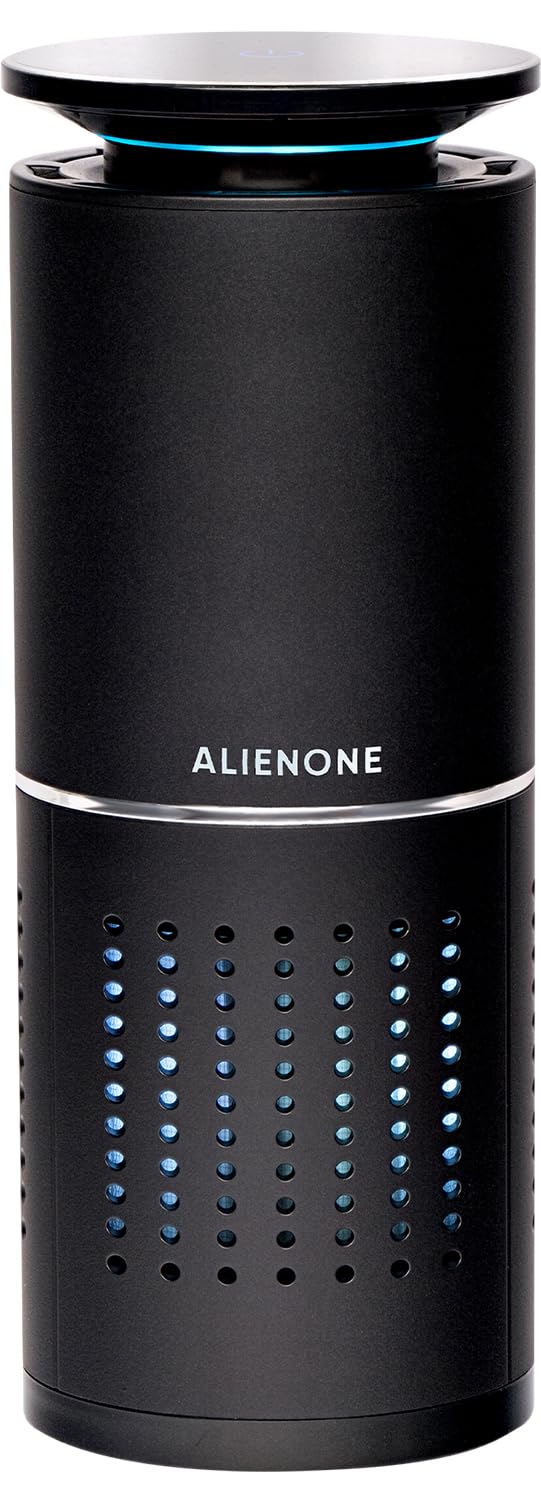 ALIENONE Car Air Purifier AP-C1-D, H13 True HEPA Filter, 3-in-1 Filtration System, 360° Air Intake, Whisper-Quiet, One-Touch Operation, Compact Cup