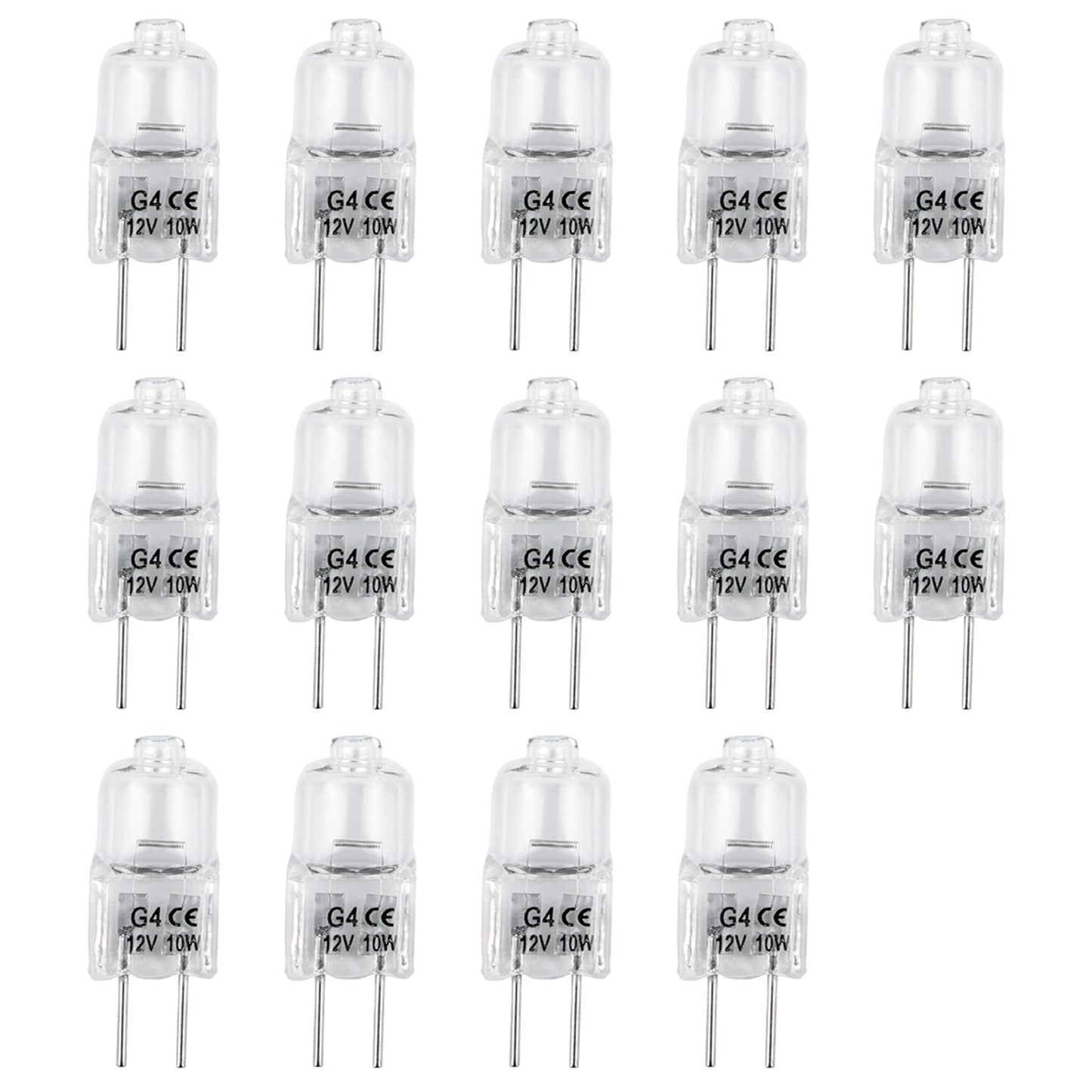 RJIALIQF G4 Bulb 12V 10W Halogen Light Bulbs 2 Pin, 14 Pack