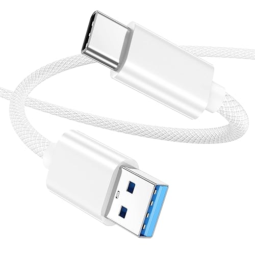 USB C Data Cable 10Gbps, 3.3Ft Braided, USB 3.2 Gen2 USB A to USB C Data Transfer Cable, 65W 3.1A Fast Charge, Carplay for iPhone 17/16/15 Pro/Pro