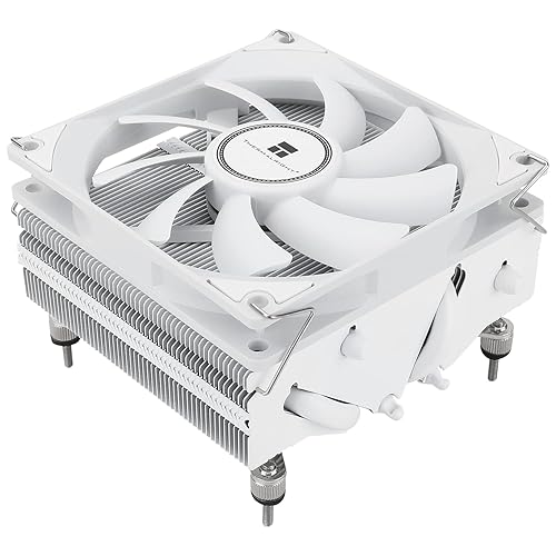 Thermalright AXP90-X53 White Low Profile ITX CPU Air Cooler, 53mm Height, TL-9015W Slim PWM Fan Low Noise 22.4dba, Silent ITX CPU Cooler, 2700RPM,for