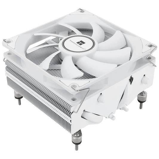 Thermalright AXP90-X53 White Low Profile ITX CPU Air Cooler, 53mm Height, TL-9015W Slim PWM Fan Low Noise 22.4dba, Silent ITX CPU Cooler, 2700RPM,for