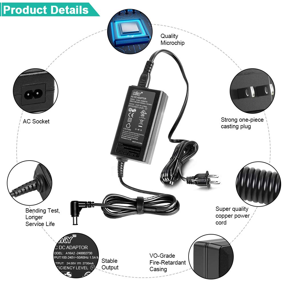 HKY 24V AC/DC Adapter Charger Replacement for Samsung HW-N450/ZA HW-N550 HW-N650 HWN450 HW-K440 HW-K490 HW-K560 HW-K561 HW-K590 Panoramic HW-M430…