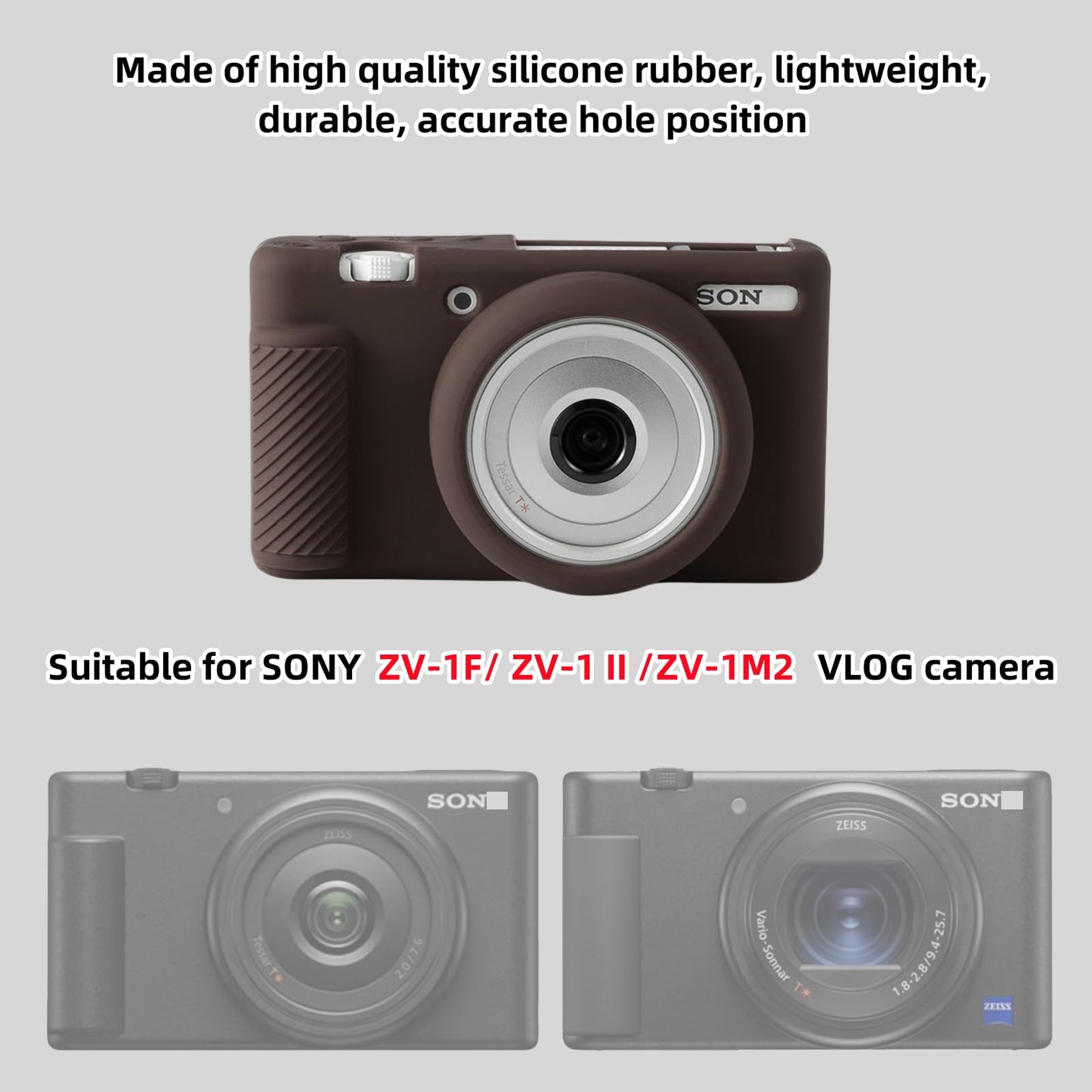SZHSYJY Camera Case for Sony ZV-1F/ ZV-1 II/ZV-1M2 Digital Camera,ZV1F Soft Silicone Protective Bag,Anti-Scratch Slim Fit Soft Sleeve with ZV1 F
