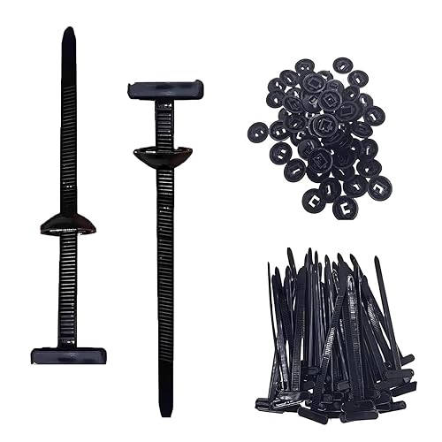100PCS Nylon Universal Cable Tie Buckle, Zip Ties Heavy Duty with Pin & Button Design, Car Daily Repair, Applicable Toengine Lower Guard Plates