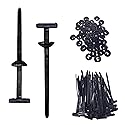 100PCS Nylon Universal Cable Tie Buckle, Zip Ties Heavy Duty with Pin & Button Design, Car Daily Repair, Applicable Toengine Lower Guard Plates