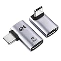 Cable Matters Combo-Pack 40Gbps Right Angle USB-C Adapter Kit, Up to [4K@240Hz Video, 240W Charging, 40Gbps Data Transfer] 90 Degree USB C Adapter…