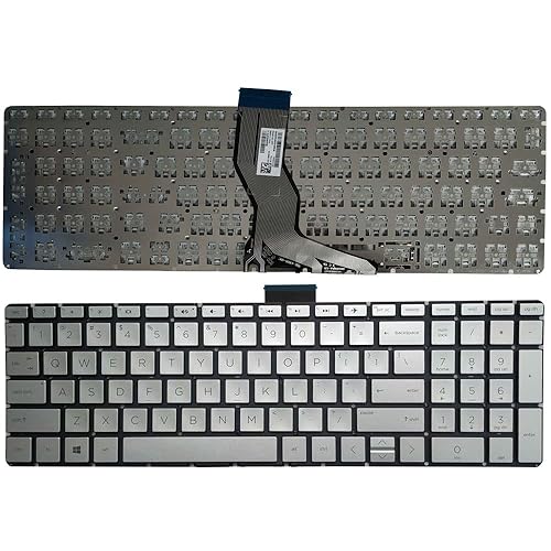 Laptop Replacement Keyboard Fit HP Pavilion 15-BS020WM 15-BS070WM 15-BS080WM 15-BS573TX 15-BS007TX 15-BS091MS 15-BS095MS US Layout (Sliver No