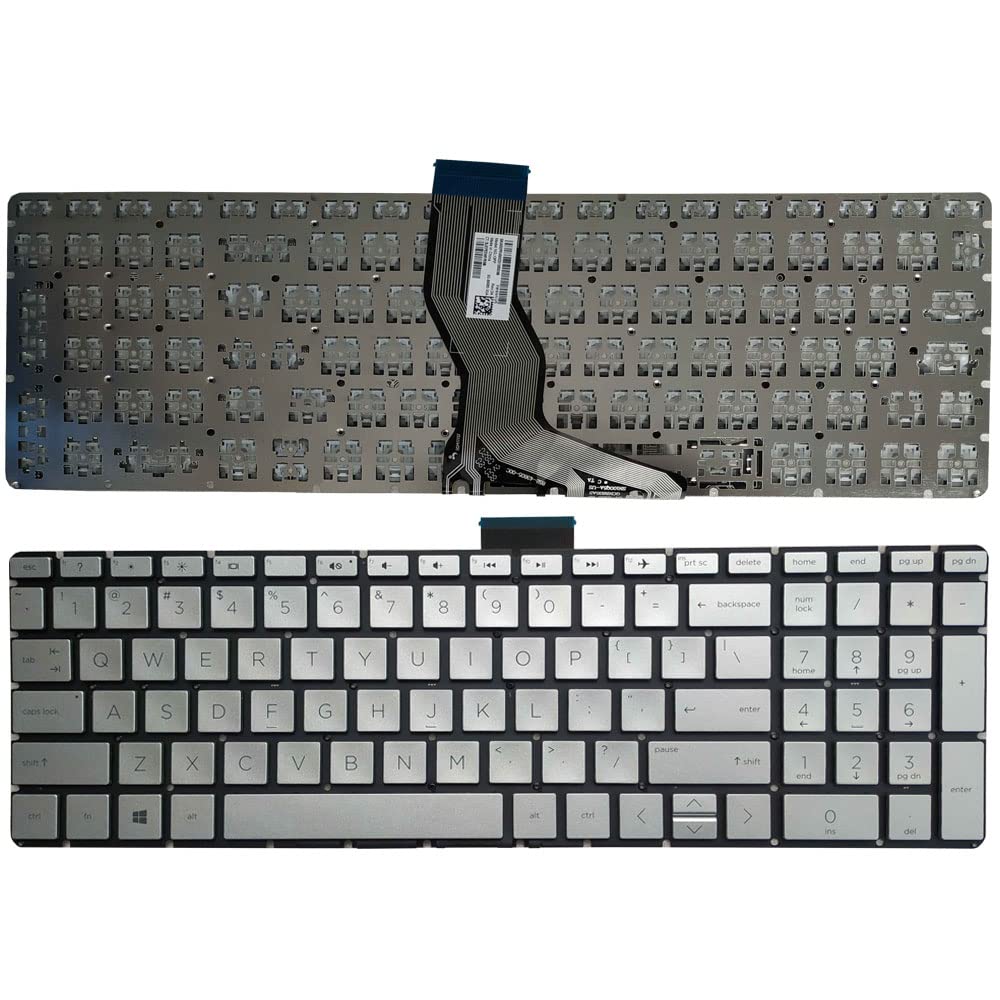 Laptop Replacement Keyboard Fit HP Pavilion 15-BS020WM 15-BS070WM 15-BS080WM 15-BS573TX 15-BS007TX 15-BS091MS 15-BS095MS US Layout (Sliver No