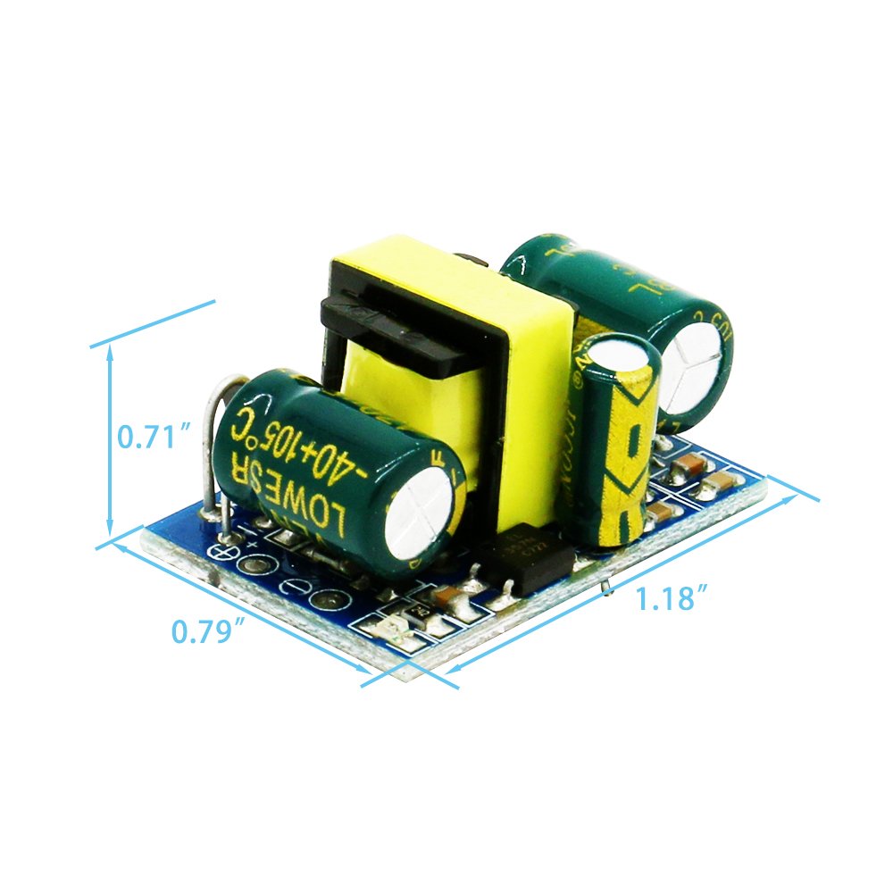 Ardest 700mA 3.5W AC-DC 5V Power Supply Buck Converter Step Down Module LED Driver for Chandelier,LED Stripes,Arduino, IOT Projects
