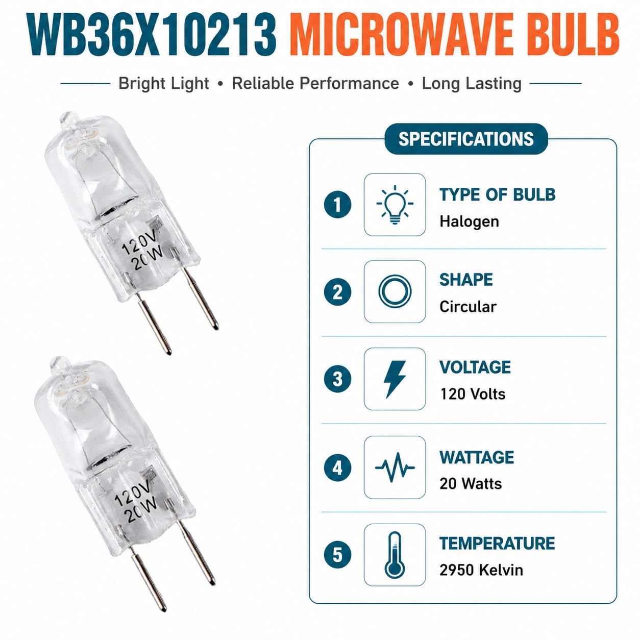 Ketofa WB36X10213 G8 Microwave Light Bulbs for GE, WB25X10019, 4 Pack