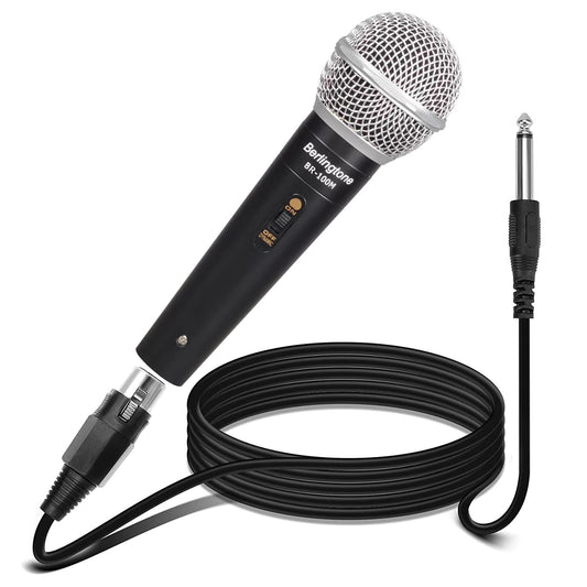 Berlingtone Dynamic Vocal Microphone - Metal Casing, Microphone for Singing, Speaking, Wired, 25ft XLR Cabel, Cardioid, with ON/Off Switch