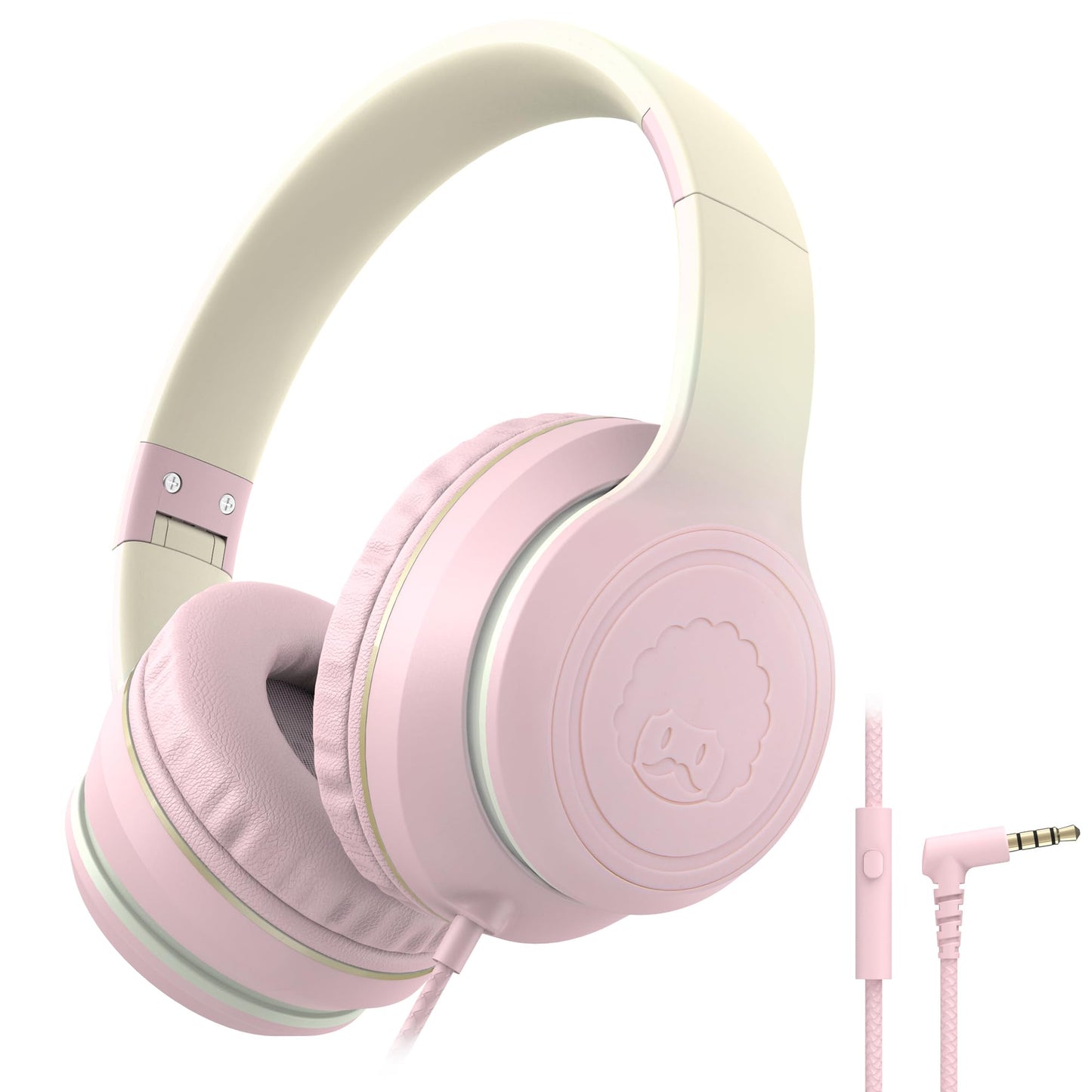 rockpapa L22 Wired Headphones for Kids Girls Boys Women with Microphone, Foldable Stereo 3.5mm Corded Headphones for School Classroom Chromebooks