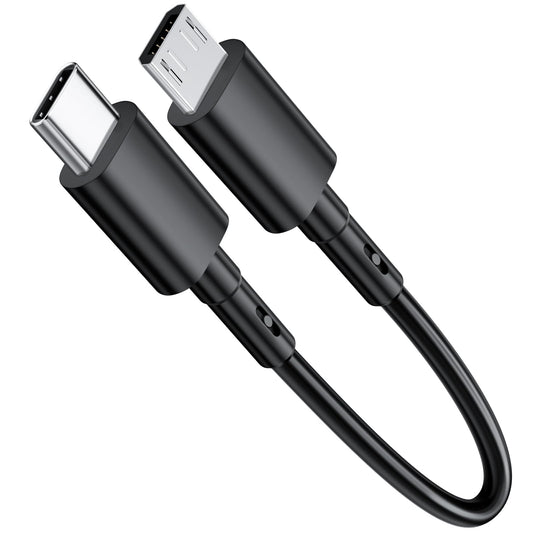 USB C to Micro USB Cable 1ft for Old Kindle Fire Tablet,Old Phones,Cameras,PS4 Controller Charger,Short Type C Cord Fast Charger