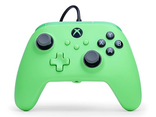 PowerA Advantage Plus Wired Controller for Xbox Series X|S - Green Meadow, officially licensed, adjustable height thumbsticks, hall effect, mappable