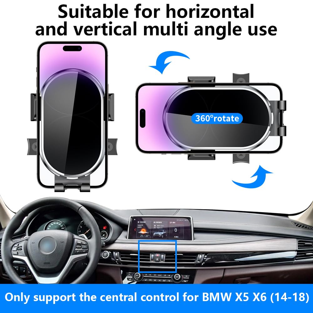 YEGZA Car Phone Holder for BMW X5 2014-2018?X6 2015-2019 SUV sDrive35i xDrive35i 40e Auto Accessories Navigation Bracket Interior Decoration Dashboard