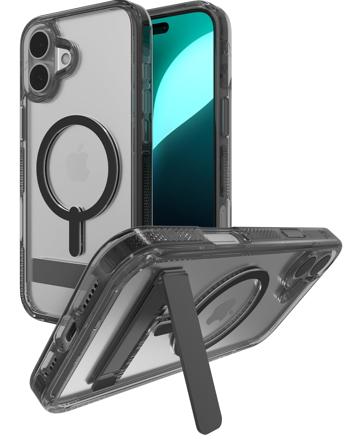 ZAGG Santa Cruz Snap with Kickstand Case for iPhone 16 Plus - MagSafe Compatible, 13ft Military-Grade Drop Protection, Reinforced with Graphene, Slim
