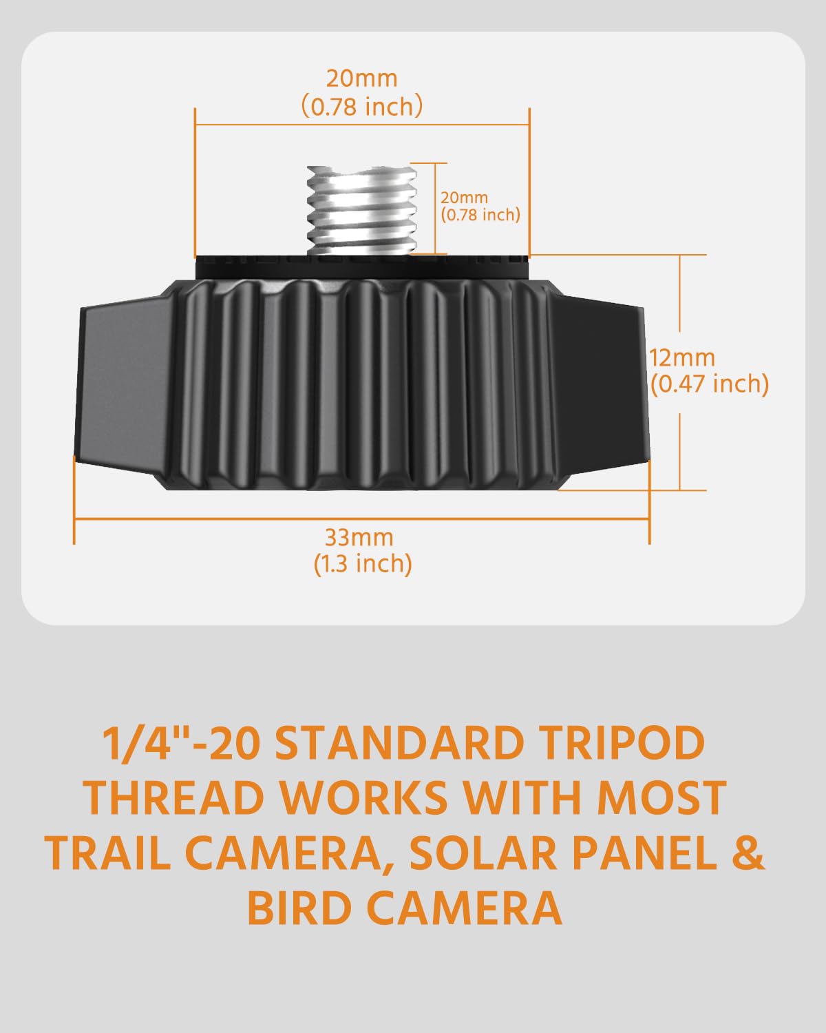 WingHome Trail Camera Mount Secure Stable Design, Trail Camera Holder Tree Screw Mounting Bracket, Versatile Accessory for All Trail Cameras