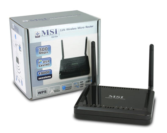 MSI Wireless-N 2T2R Broadband Router with Two Antenna