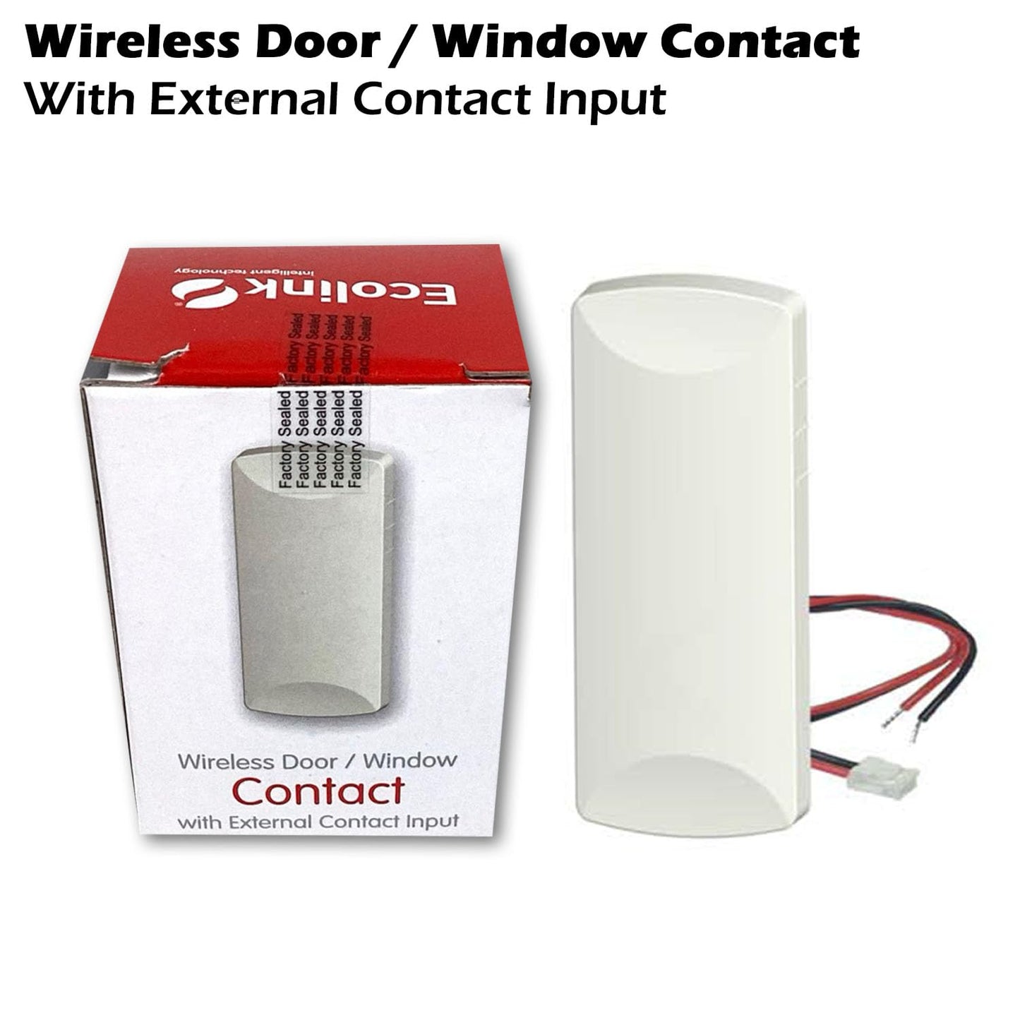 Ecolink WST-232 Wireless Door Window Sensor with External Input, Honeywell 2GIG 345MHz Compatible