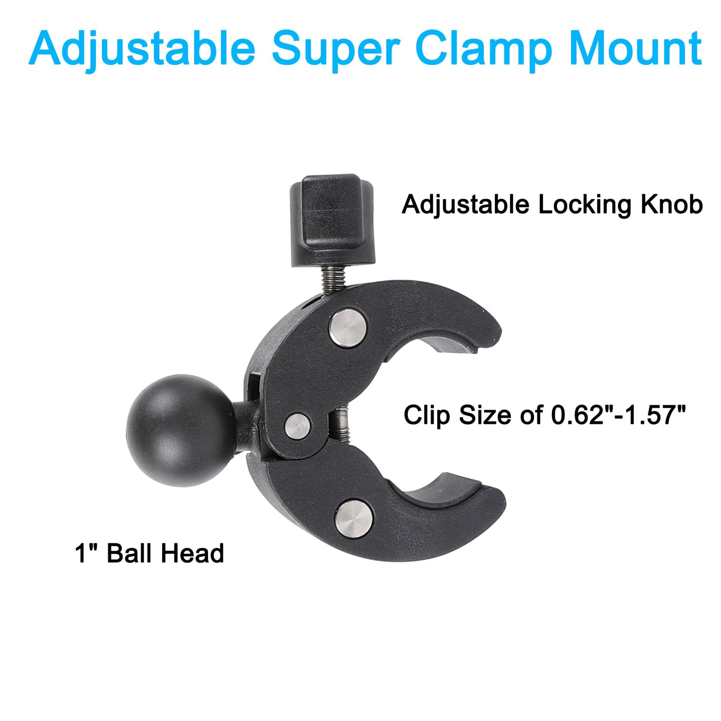 Double Clamp Camera Mount Bracket,Monitor Magic Socket Arm w/1/4"-20 Ball Head for Desk Photo Studio Light Stand, Photography Reflector, Photo Boom